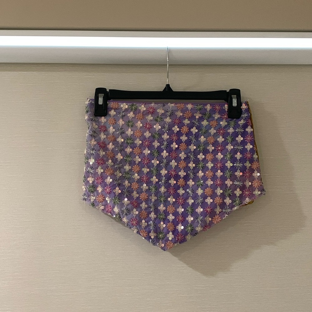 Colourful beaded corset top